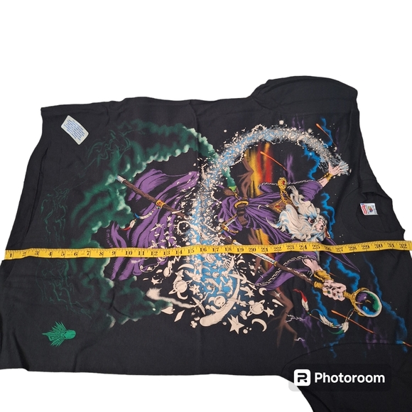 Vtg NOS 1994 Liquid Blue Wizard AOP Single Stitch Shirt Sz XL On FOTL Tag USA - Picture 9 of 9